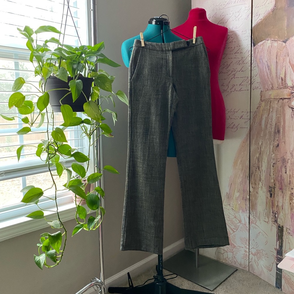 Mango MNG black and tan tweed pants 2